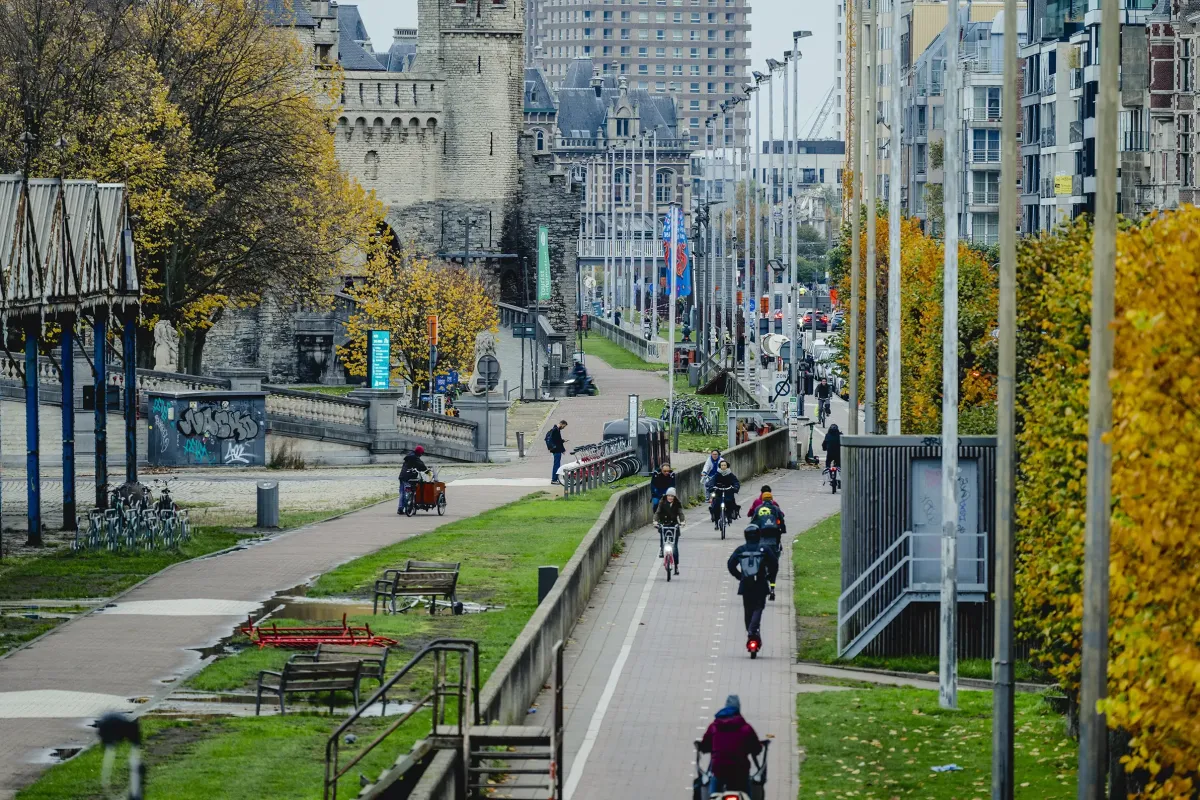 Fietsen in de stad Antwerpen