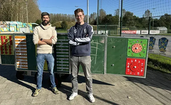 Foto van Davy Caelen (StreetwiZe) en Michiel De Visschere (City Pirates)