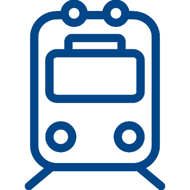 Train icon blue